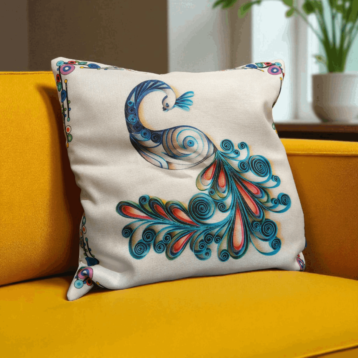 Наволочка 40х40 "Павлин"