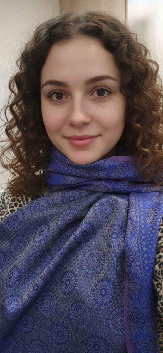 Шарф легкий синий