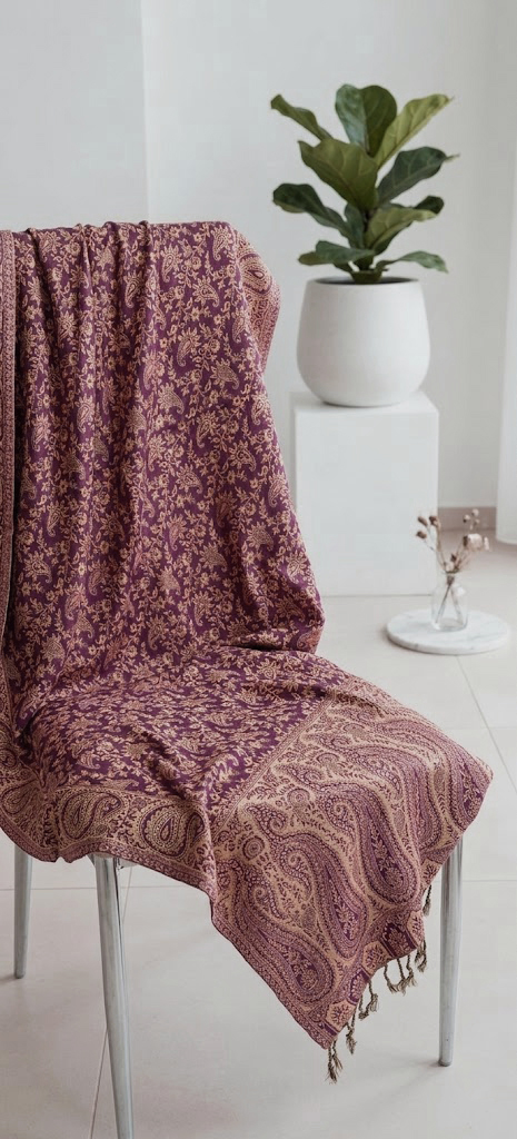 Сиреневый Шарф С Узором