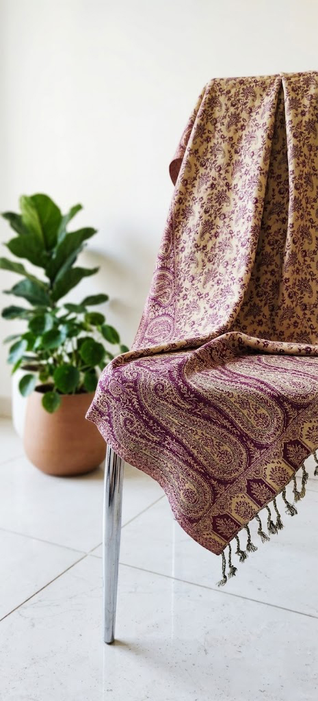 Сиреневый Шарф С Узором