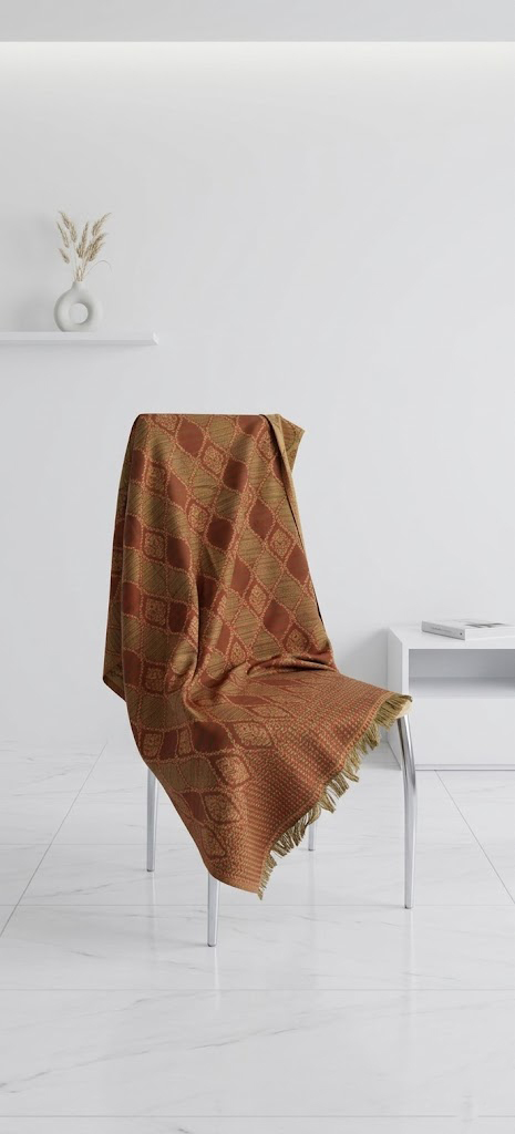 Палантин хлопковый плотный