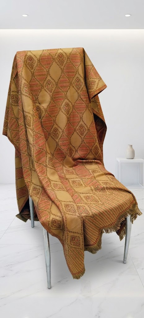 Палантин хлопковый плотный