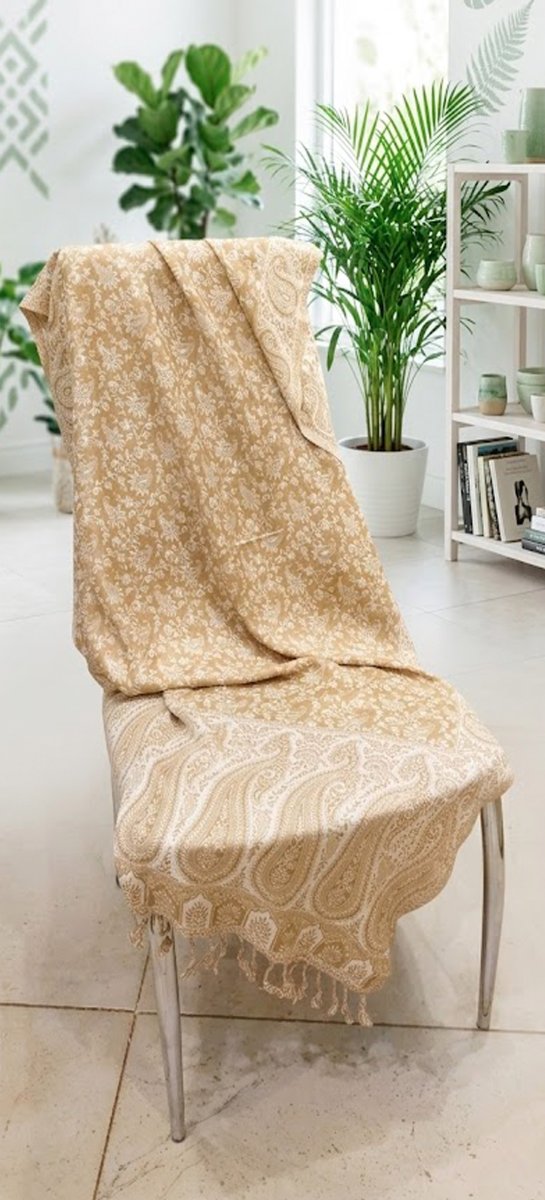 Хлопковый Бежевый Женский Шарф