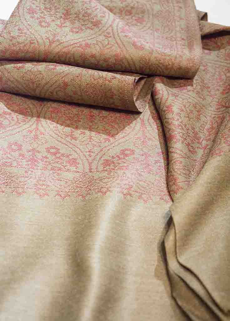 Хлопковый Шарф С Розовым Узором