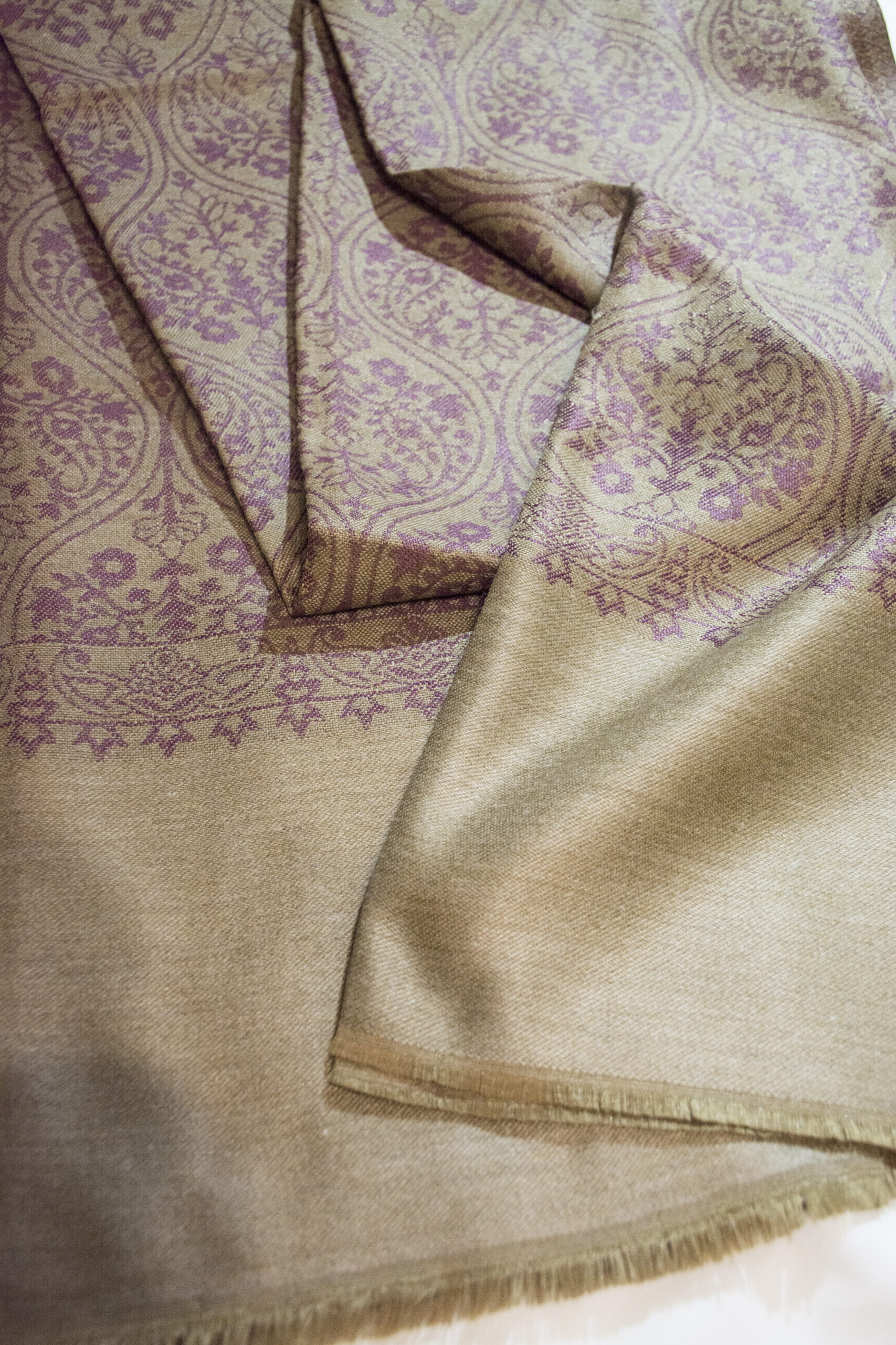 Шарф Большой С Фиолетовым Узором