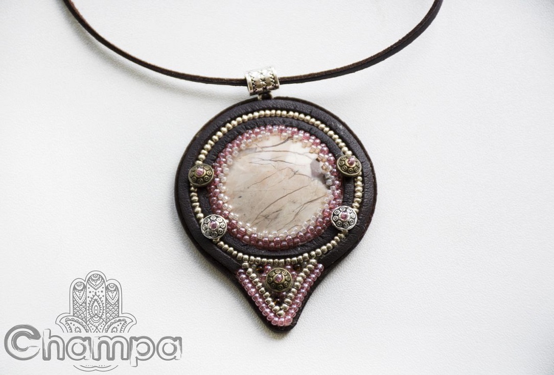 Кулон "Цивилизация" С Натуральной Яшмой