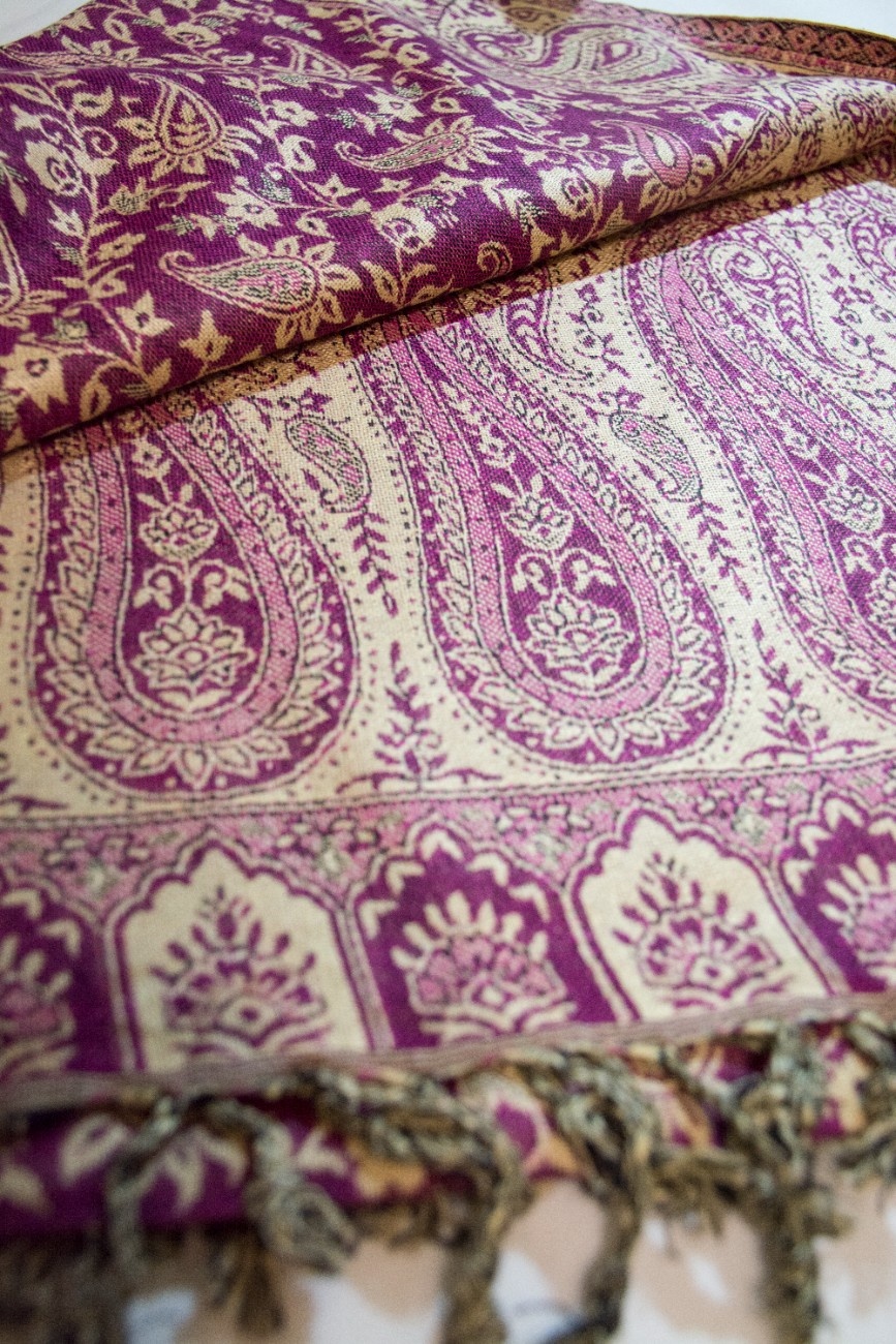 Сиреневый Шарф С Узором