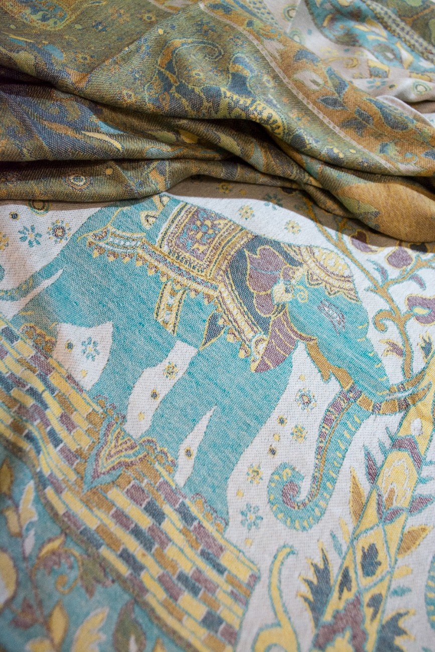 Хлопковый Зеленый Шарф