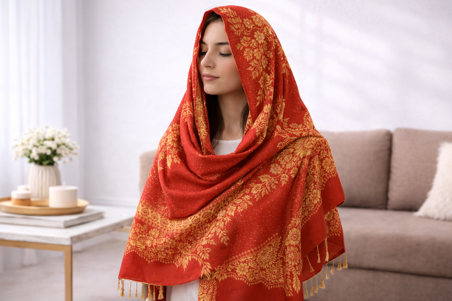 Палантин на голову зимой: как выбрать тёплый и стильный вариант для холодов